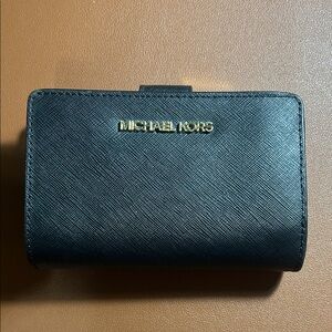 Michael Kors Black Wallet with Gold Accent